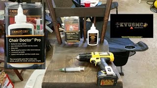 How To Fix An Antique Chair Loose Back Rails With A Glue Syringe By KVUSMC [upl. by Nirok]