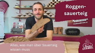 So gelingt Sauerteigbrot mit Roggenmehl zuhause  Reines Sauerteigbrot selber backen [upl. by Resaec]