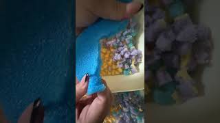 ASMR dry vs wet scrub sponges rip Warm water sponge ripping asmr rippingsponges oddlysatisfying [upl. by Shah]