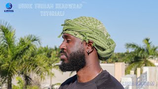 Quick Turban Headwrap Tutorial  Lurags [upl. by Ibmat]