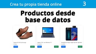 3 Tienda Online  Conexión a BD y tabla productos [upl. by Helbonnas461]