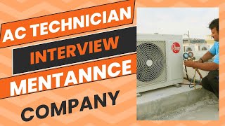 AC technician interview questions and answers  kk technical Dubai [upl. by Feld]