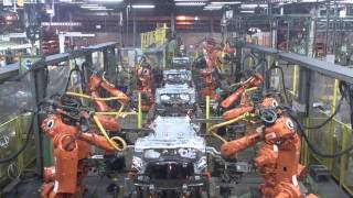 Spotwelding robots  Automotive industry [upl. by Enneibaf]