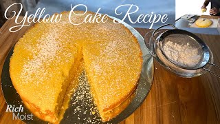 How to make Easy Classic Yellow Cake Recipe [upl. by Eilama]