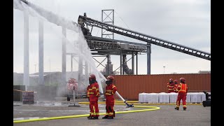 Brand transportband in Delfzijl [upl. by Eiten940]