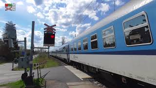 Železniční přejezd Zeleneč P3615  1442018  Czech railroad crossing [upl. by Nica]