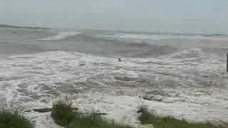 Hurricane Ike hits South Padre Island with big waves [upl. by Otreblide]