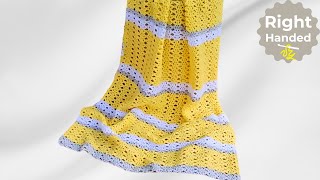 EASY Crochet Baby Blanket Tutorial The Beached Granny [upl. by Suiratnod]