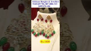 Hyderabad Traditional Dulhan Jewellery Collectin ₹ 40 Real Pearls amp AD CZ Stone Neck Sets Charminar [upl. by Furiya]