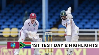 Wi vs sa 1st test 2024 day 2 highlights  west indies vs south africa 1st test day 2 highlights 2024 [upl. by Kcirdneh]