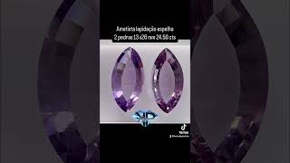 Ametista espelho navete par 13x26 mm 2450 cts jewelry pedraspreciosas pedrasnaturais ametista [upl. by Huai]