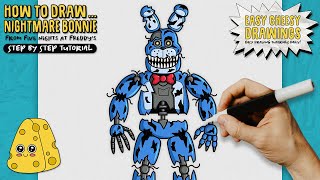 How to Draw NIGHTMARE BONNIE 😱🐰 Five Nights at Freddys Movie  Easy StepByStep Drawing Tutorial [upl. by Arreyt]