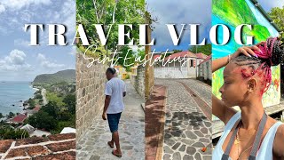 Sint Eustatius Travel Vlog  Makana Ferry Breakfast at a local bakery Fort Oranjestad amp Beach [upl. by Atnod126]