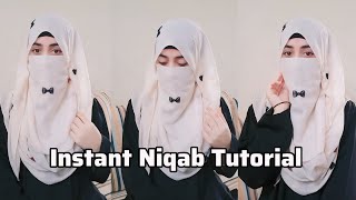 Instant Niqab Tutorial  Cute amp Simple Niqab Style  Hijab with Niqab tutorial  zainab [upl. by Leehar]