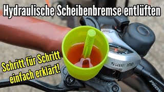 Hydraulische Bremse entlüften am Fahrrad und EBike Tutorial Scheibenbremse Fahrrad [upl. by Tarabar]