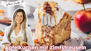 Der Beste Apfelkuchen mit ZimtStreuseln nach Omas Rezept Einfach amp Vegan [upl. by Sharla]