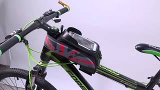 ROCKBROS Bike Top Front Tube Frame Bag Water Resistant Touchscreen Phone Holder Case [upl. by Nalor]