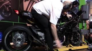 Kawasaki Ninja H2R dyno run Full 310bhp supercharged Raw Footage [upl. by Aleehs48]