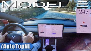 TESLA MODEL 3 PERFORMANCE 0247kmh ACCELERATION amp TOP SPEED by AutoTopNL [upl. by Anuhsal114]