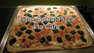 LachsSpinatPizza á la Caro  FinnKocht [upl. by Damek890]