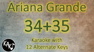 3435 Karaoke  Ariana Grande Instrumental Lower Higher Male Original Key [upl. by Foote]