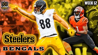 Steelers vs Bengals Week 12 Highlights Pittsburghs Offense Ignites  5 Star Matchup [upl. by Ammej]