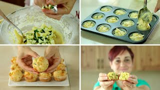 MUFFINS SALATI zucchine e Provola Ricetta Facile  Savoury Muffin with Zucchini and Provolone Recipe [upl. by Nesiaj]