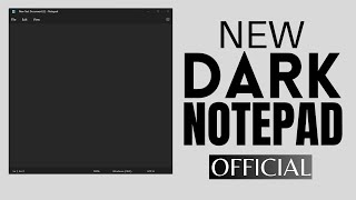 New Dark Notepad Windows 11 Enable Dark Mode in Notepad [upl. by Anabella]