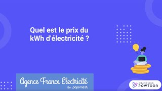 Quel est le prix du kWh délectricité   Agence France Electricité [upl. by Ecirtram450]