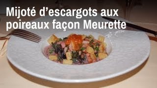 Recette de Chef  Mijoté descargots aux poireaux façon Meurette [upl. by Ellan]