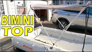 Inflatable Boat Bimini Top Setup [upl. by Ramunni850]