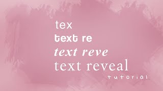 Video Star text reveal tutorial [upl. by Kennan]