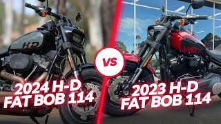 2024 Harley Davidson Fat Bob 114 VS 2023 Harley Davidson Fat Bob 114 [upl. by Frederigo]