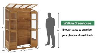 Mcombo Greenhouses Patio Lawn amp Garden Model 60570899CR [upl. by Dadinirt]