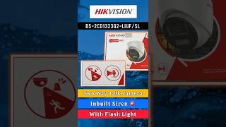 Hikvision Twoway talk IP camera series  Hikvision IP camera Siren  Apex Security Hub [upl. by Etka]