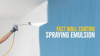 Spraying painting emulsion Interior wall painting with WAGNER paint sprayers [upl. by Jennifer282]