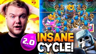 20 ELIXIR FASTEST GIANT SKELETON CYCLE DECK IN CLASH ROYALE [upl. by Arayt195]