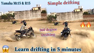 Learn drifting in 5 minutes  How to do drifting on bike  360 degree drifting simple drifting🔥 [upl. by Eeralav405]