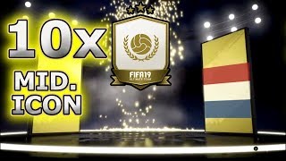 10x MID ICON UPGRADE SBC PACKOPENING   90 WALKOUT  WIR WOLLEN MID PELE  FIFA 19 [upl. by Vaughan314]