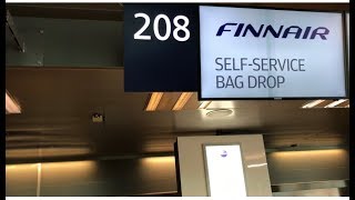 フィンランド ヴァンター空港 セルフサービスでの荷物の預け方 [upl. by Nalaf]