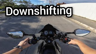 Downshifting  Manual Motorcycle Basic Tutorial  RouserNS125 [upl. by Ynohtn327]