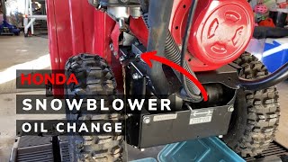 Honda Snowblower Oil Change [upl. by Fairfield]