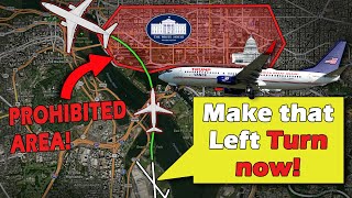 TRUMP  VANCE Plane Flying through WHITE HOUSE PROHIBITED AREA [upl. by Freud]