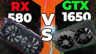 RX 580 2048sp vs GTX 1650  Testes Comparativo [upl. by Domel]