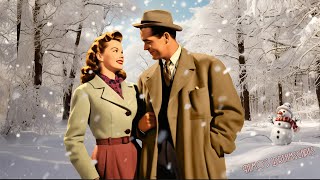 December 1947 a great Winter day through the falling snow ❄ ASMR vintage oldies music playlist [upl. by Frederigo]