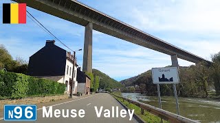 Belgium N96 Givet  Dinant Meuse Valley tour [upl. by Llebiram]