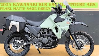 2024 Kawasaki KLR 650 Adventure ABS Conquer Long amp Rough Terrain  Pearl Matte Sage Green [upl. by Metts]