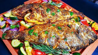 Tastiest Ever Oven Grilled Sea Bream Recipe A Must Watch [upl. by Eihcra318]