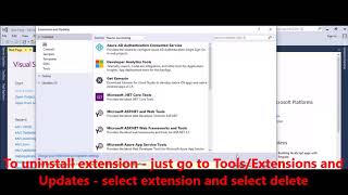 Microsoft Visual Studio  How to uninstall C Outline or any other Extension [upl. by Nueoras]