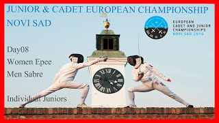 Junior EUROPEAN CHAMPIONSHIP  Women Epee Men Sabre  Piste Red [upl. by Webb977]